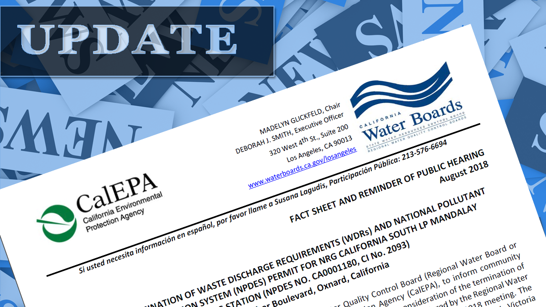 August 22 2018 Los Angeles Regional Water Quality Control Board – Fact sheet