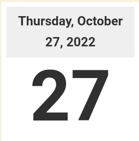 save date Thursday October 27, 2022