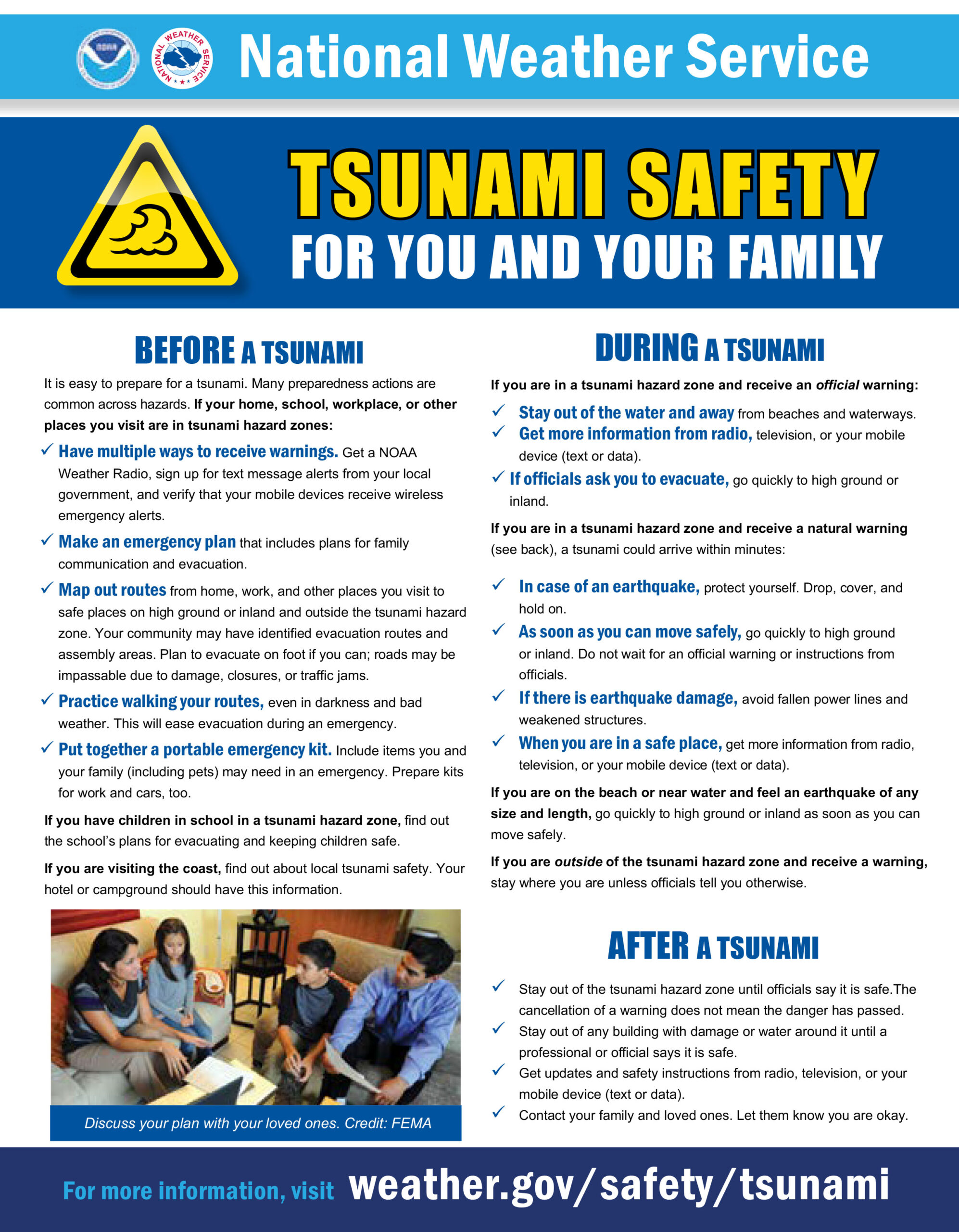 Tsunami Safety for you and your Family - NWS-1